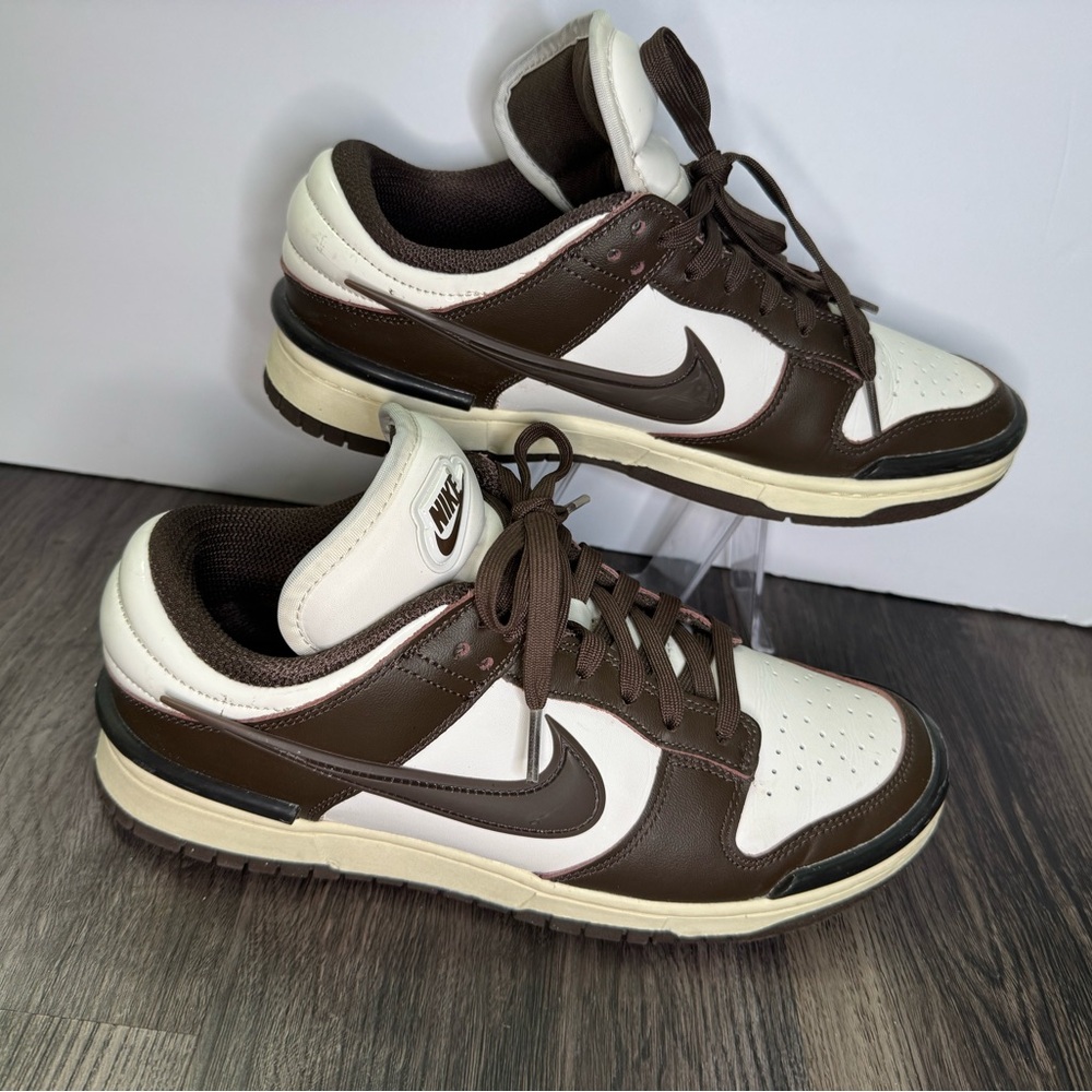 🔥Nike Dunk Low Twist Women's Sneakers Baroque Brown, Coconut Milk Size 9.5